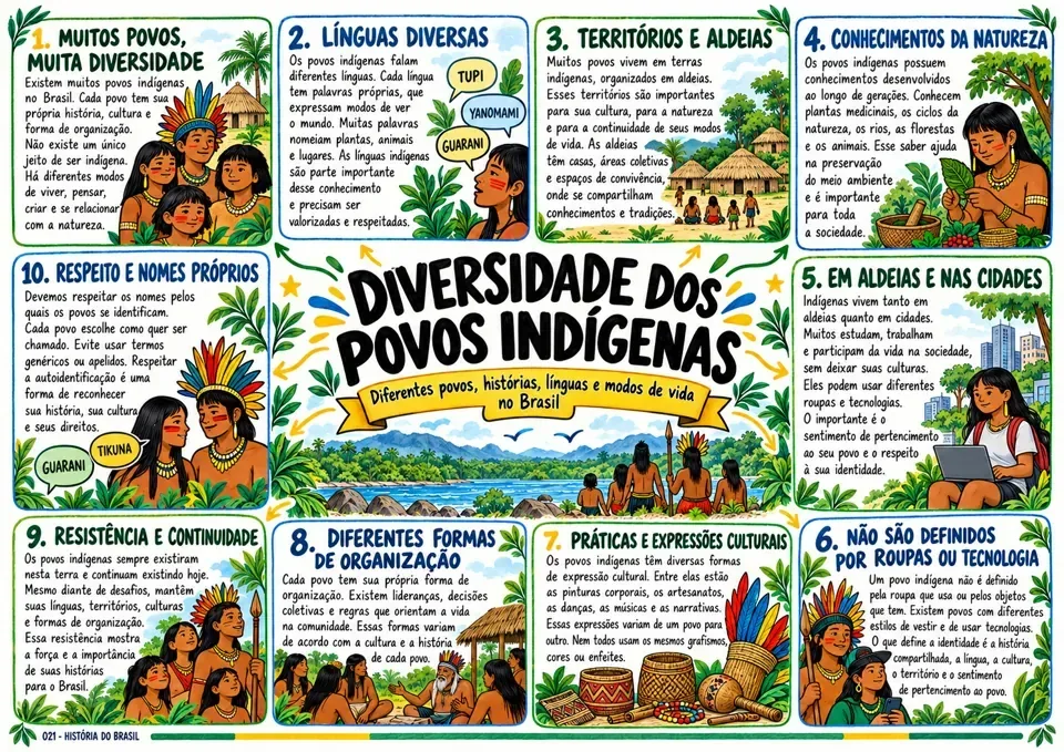 Mapa mental: Povos indígenas do Brasil