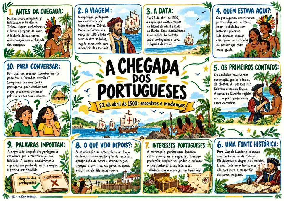 Mapa mental: A chegada dos portugueses em 1500