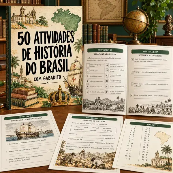 50 Atividades de História do Brasil com Gabarito